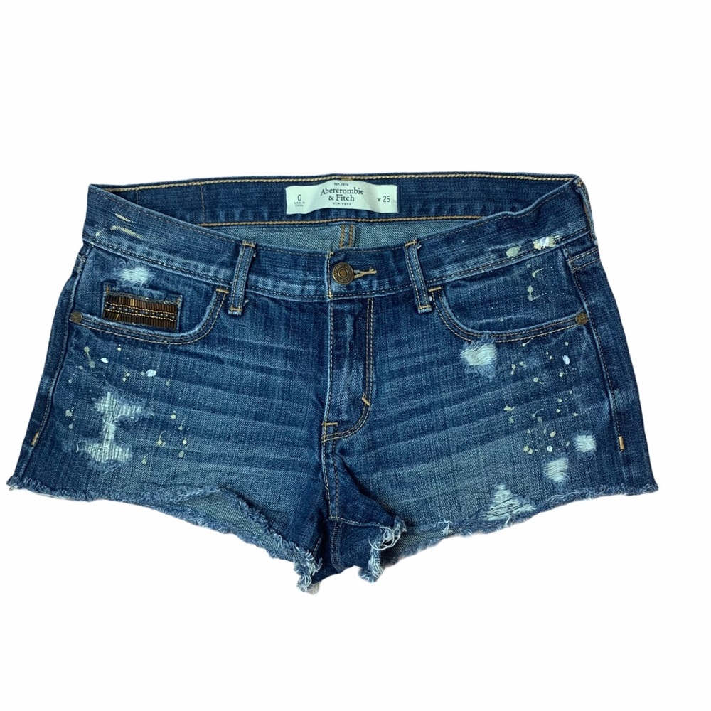 4/$25 Abercrombie & Fitch Embellished Jean Shorts - Picture 1 of 7
